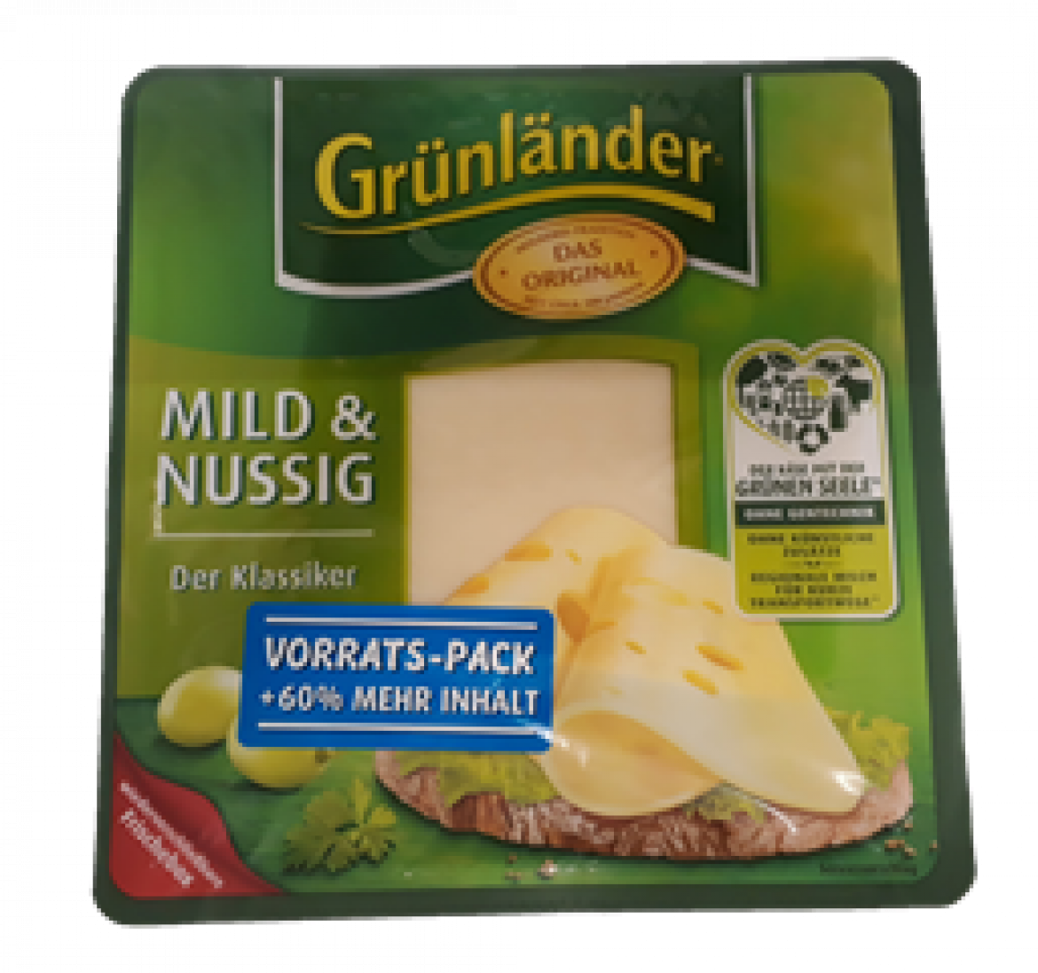 Grünländer Käse Vorratspack mit missverständlichem Hinweis (2017)