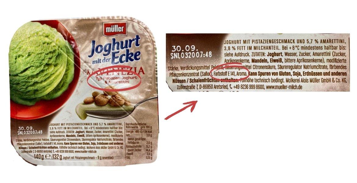 Lebensmittel mit Typ / Geschmack: Müller Joghurt mit der Ecke Typ Pistazien-Joghurt (2021)