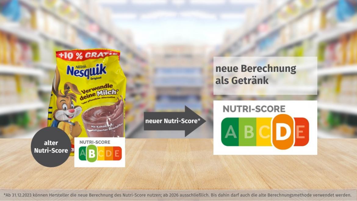 Nutri-Score: Nestlé Nesquik Kakaohaltiges Getränkepulver (2023)