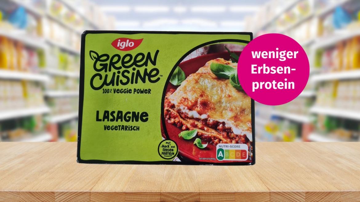 Downgrading / Skimpflation: Green Cuisine Vegetarische Lasagne von Iglo (2023)