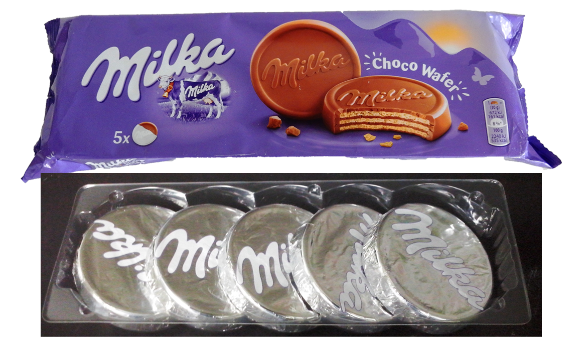 Produktbild Milka Choco Wafer und offene Packung