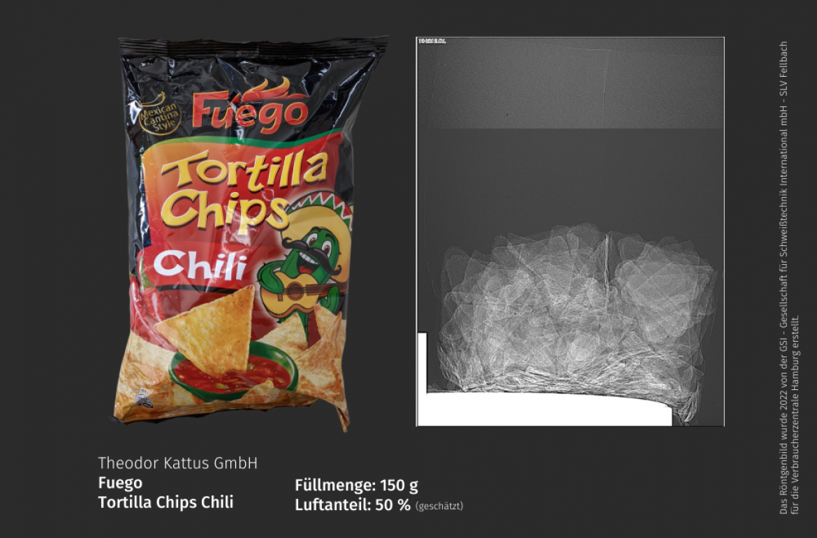 Röntgenbild Luftpackung 2022 Fuego Tortilla Chips