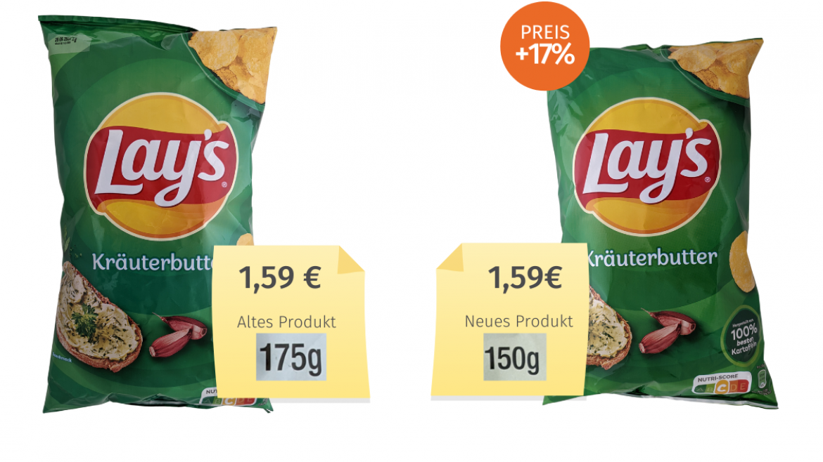 Lays Chips Kräuterbutter Vergleich alt neu 2022