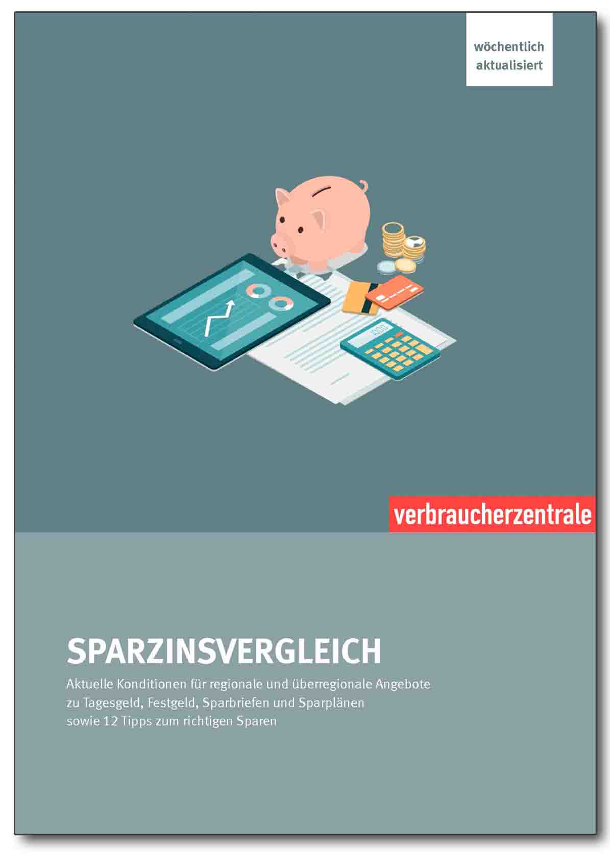 Broschüre - Sparzinsvergleich - Verbraucherzentrale