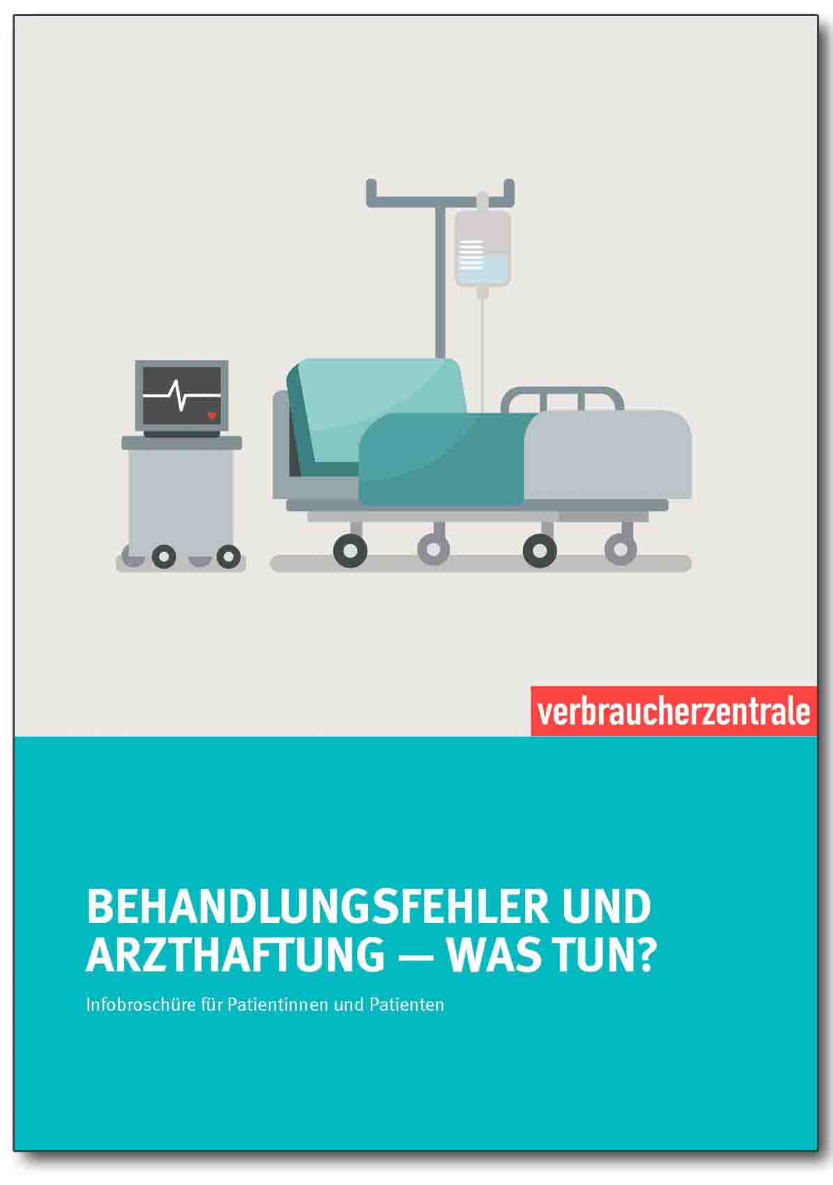 Titelcover der Infobroschüre Behandlungsfehler und Arzthaftung