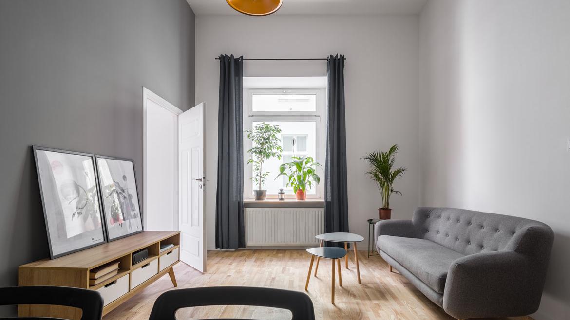 Wohnzimmer mit Heizkörper