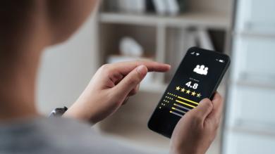 Kundenbewertungen auf Handy