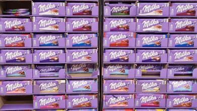 Mogelpackung: Milka Schokoladentafeln in Verkaufskartons (2025)