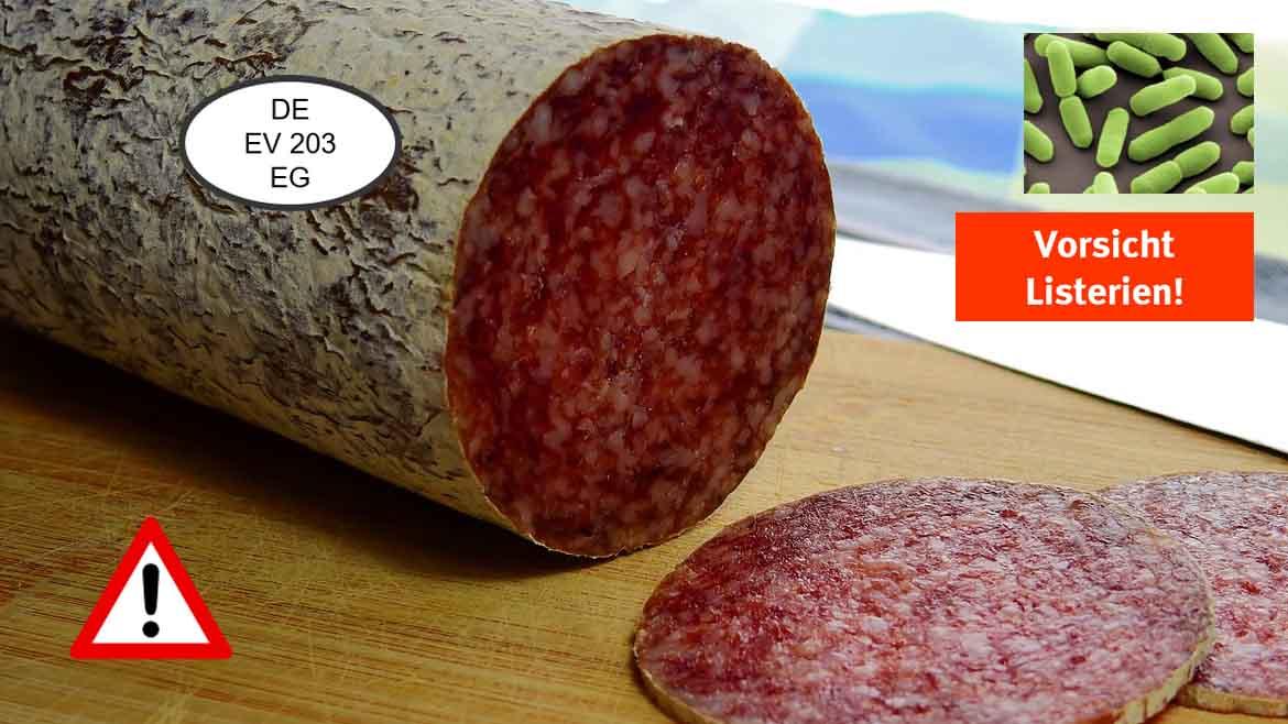 Salami mit Listerien