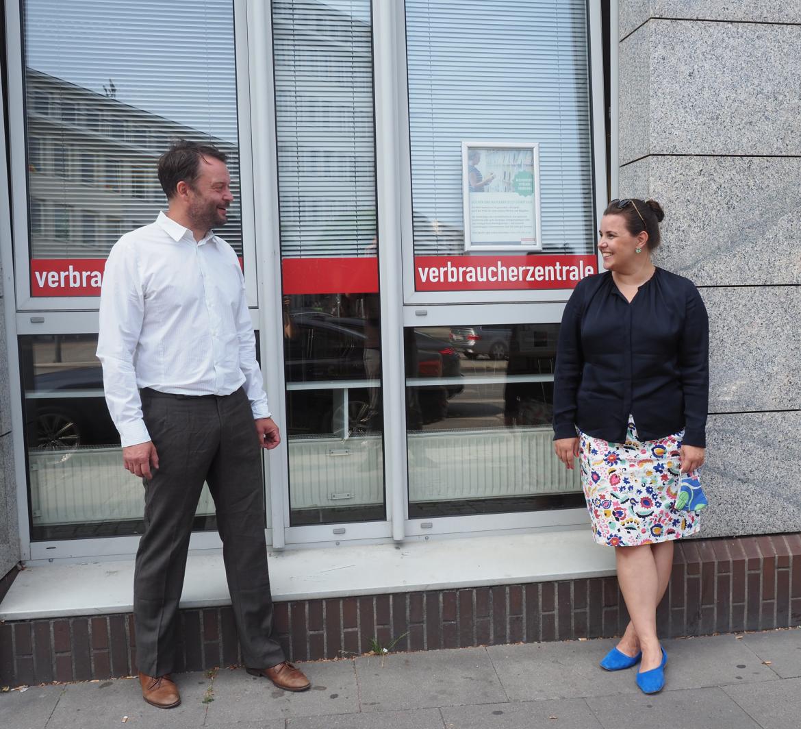 Besuch von Senatorin Anna Gallina am 14. August 2020 in der Verbraucherzentrale Hamburg