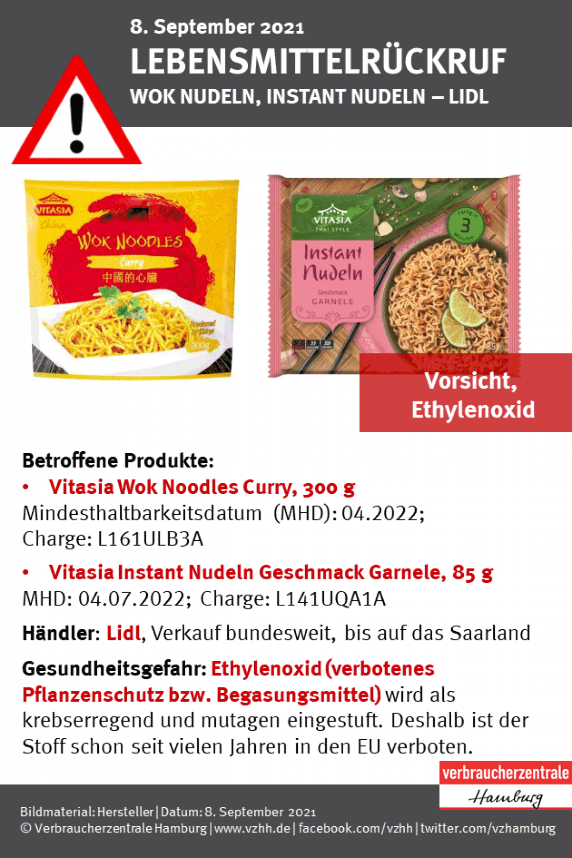 Ethylenoxid: Instant-Nudeln von Lidl (2021)