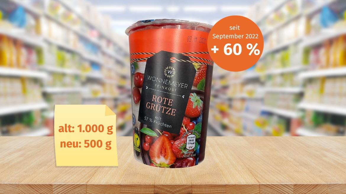 Mogelpackung: Aldi Wonnemeyer Grütze (2023)