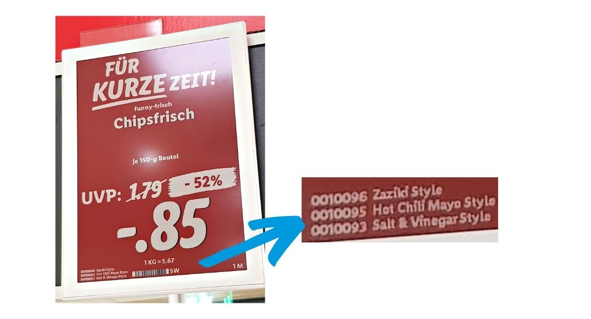 Preisauszeichnung: Aktionspreisschild nur für ausgewählte Sorten (2022)