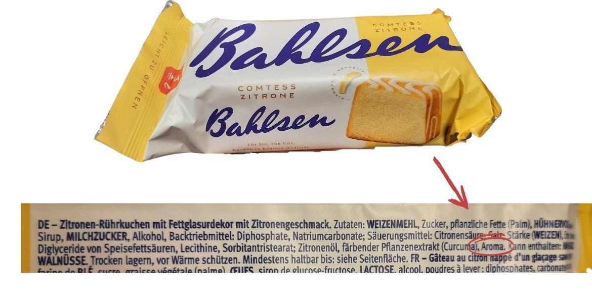 Lebensmittel mit Aroma: Bahlsen Kuchen Comtess Zitrone (2021)