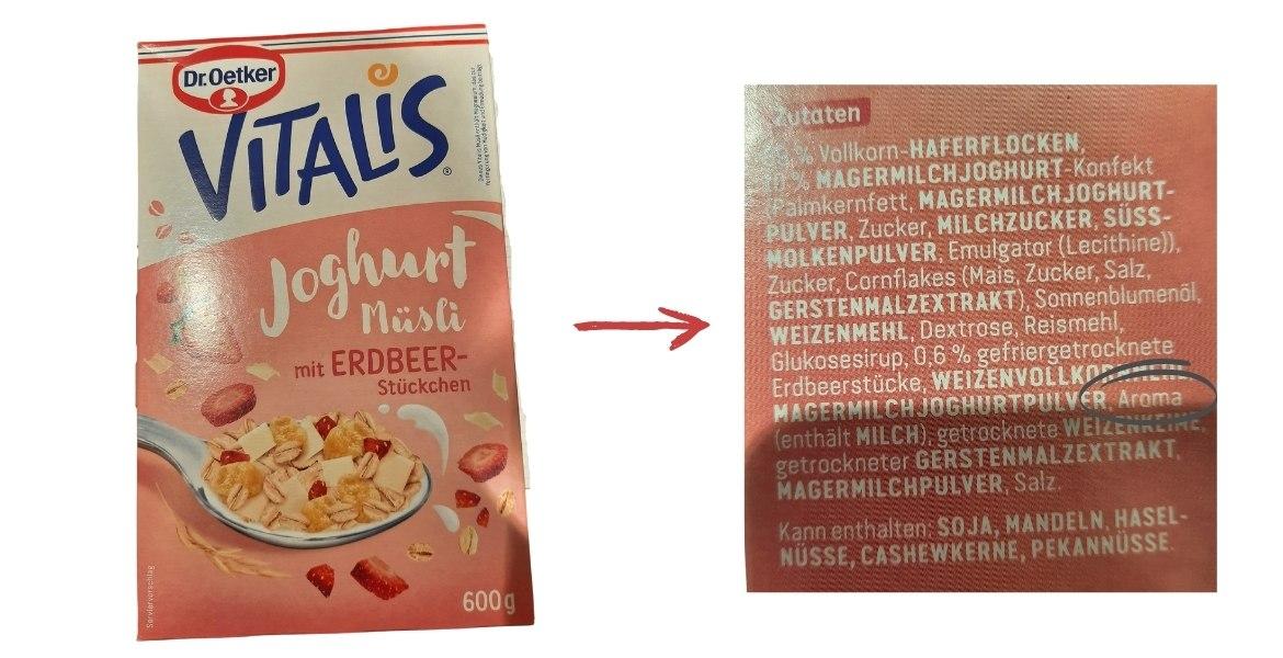 Lebensmittel mit Aroma: Dr. Oetker Vitalis Joghurtmüsli (2021)