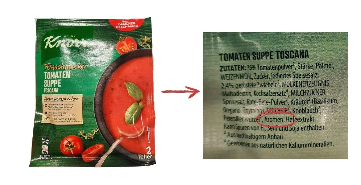 Lebensmittel mit Aroma: Knorr Tomatensuppe (2021)