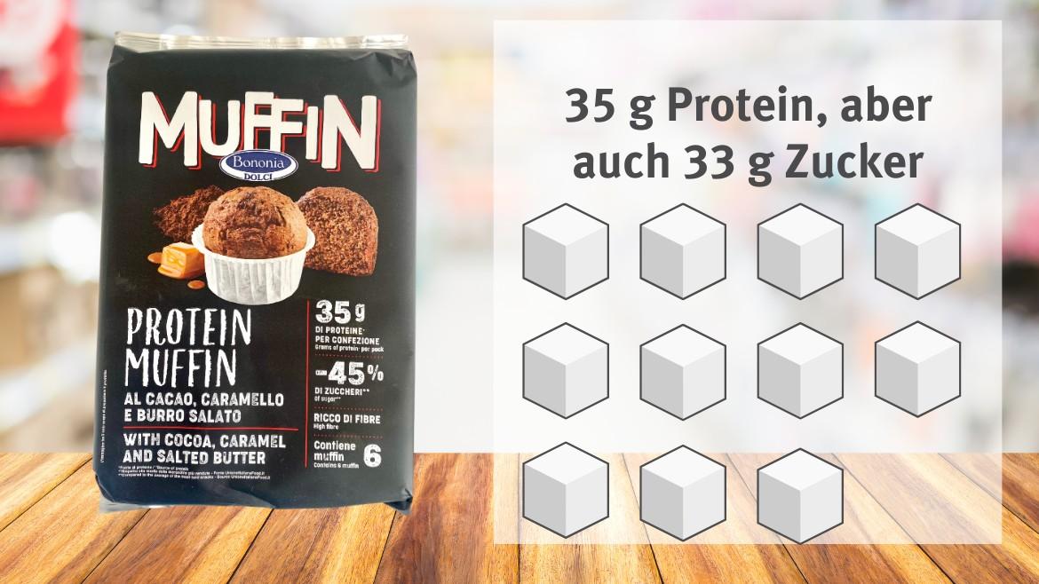 Protein-Produkte: Bononia Dolci Protein Muffins mit Zuckerwürfeln