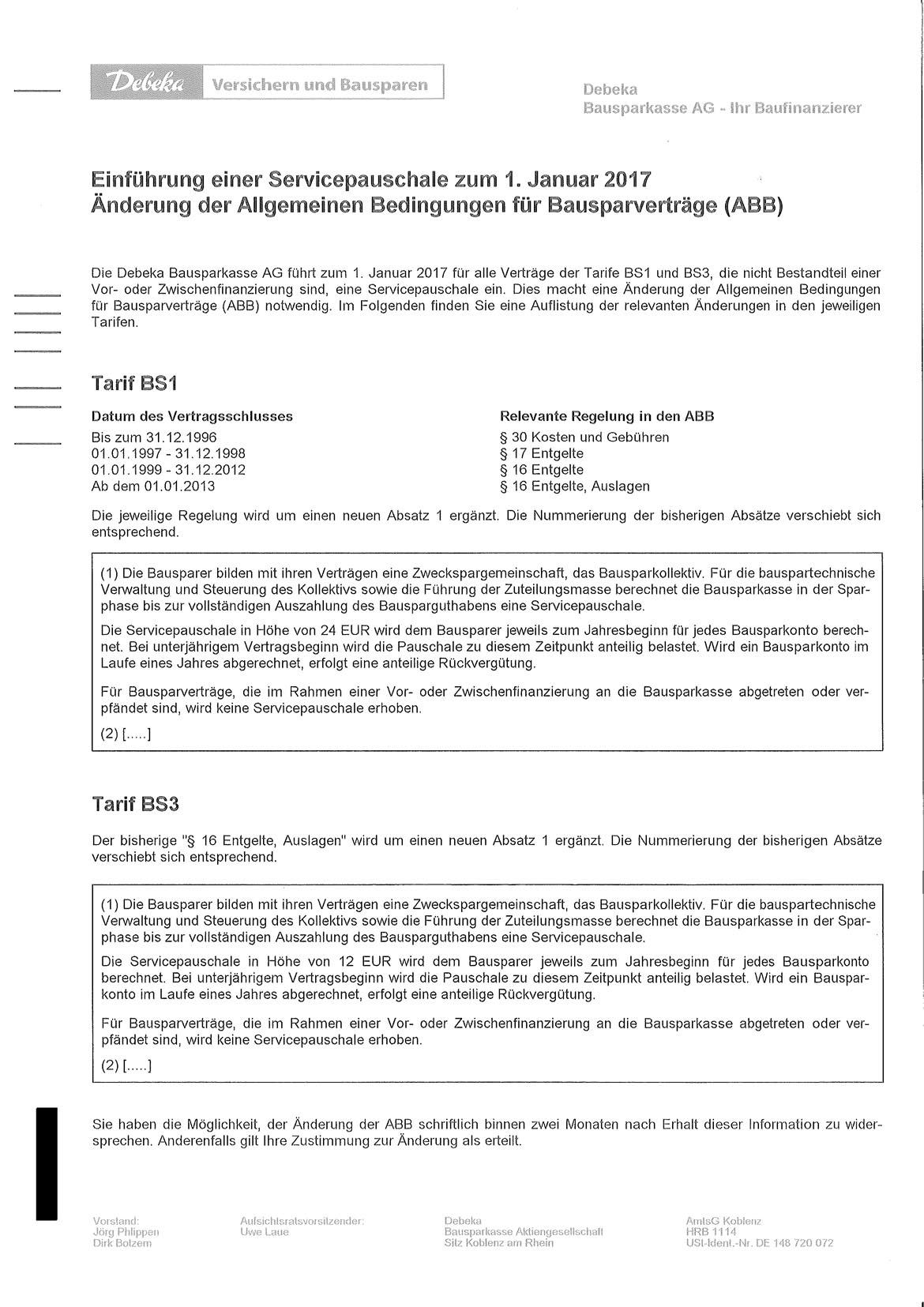 Widerspruch Kündigung Bausparvertrag Musterbrief Verbraucherzentrale