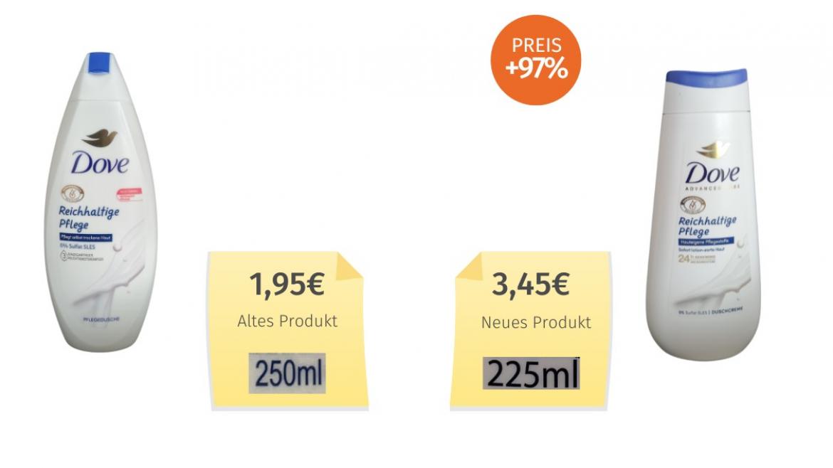Dove Advanced Care Duschcreme Reichhaltige Pflege (2024) Alt-Neu-Vergleich