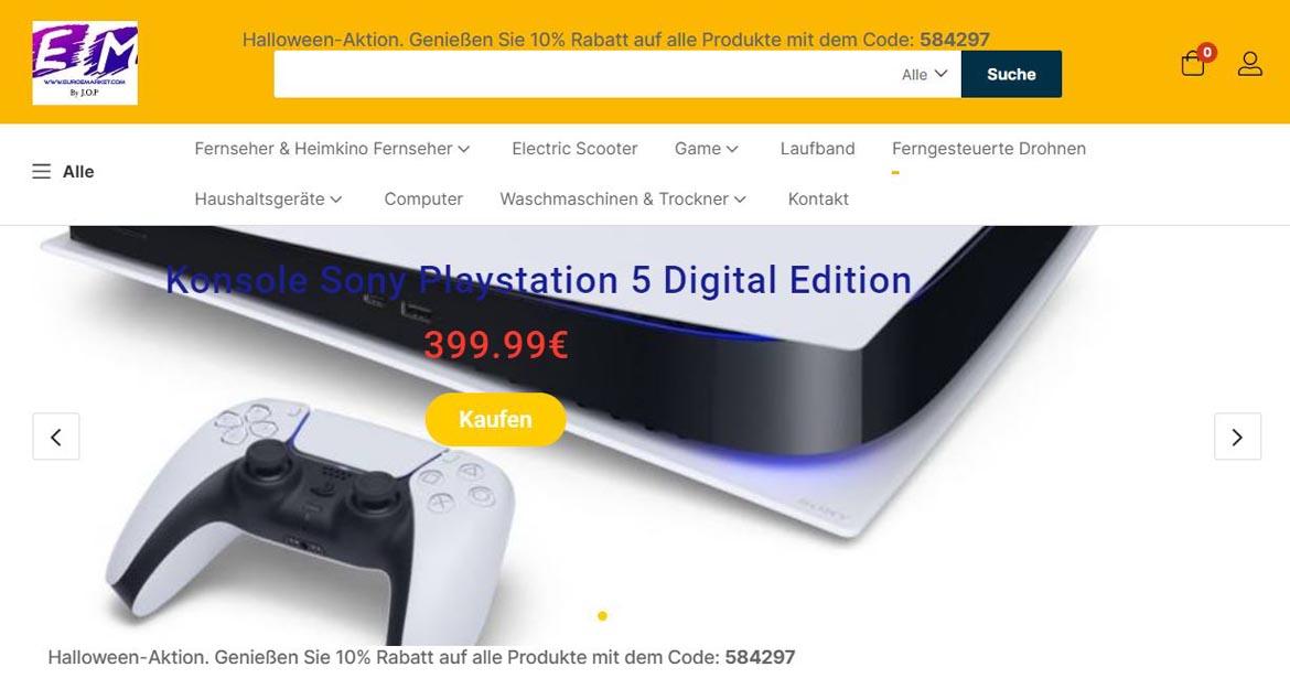 Fake-Shop: euroemarket.com (2021)