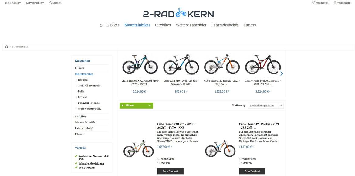 Fake-Shop: 2rad-kern.de (2021)