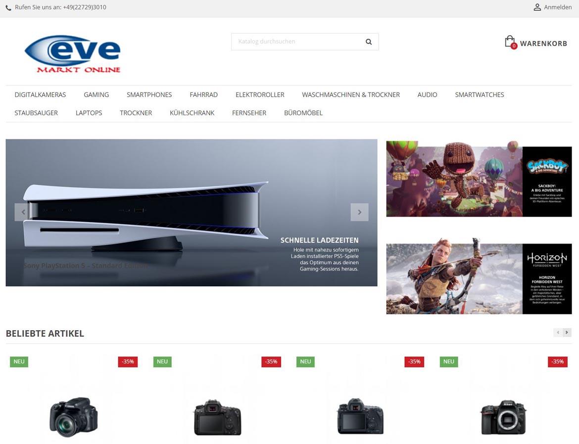 Fake-Shop: eve-markt.com (2021)