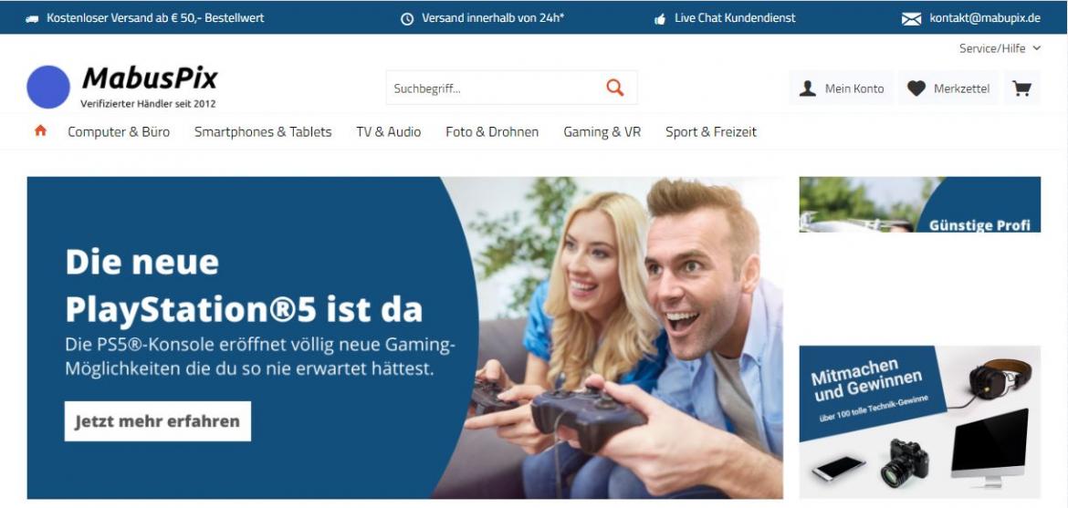 Fake-Shop: mabuspix.com (2021)
