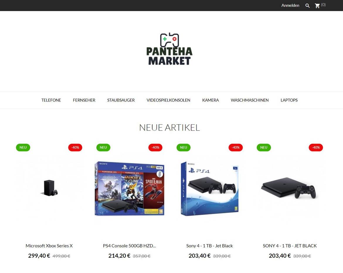 Fake-Shop: panteha-market.de (2021)