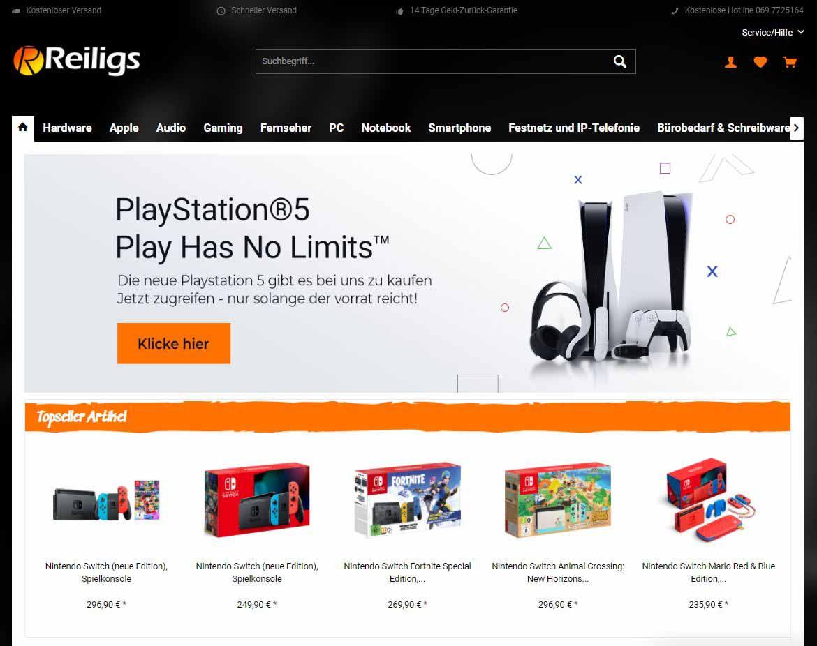 Fake-Shop: reiligs.de (2021)