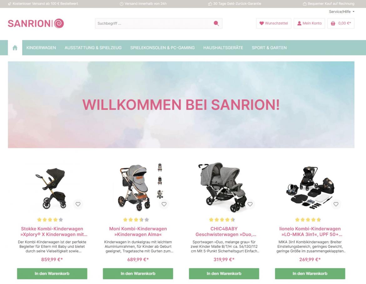 Fake-Shop: sanrion.de (2023)