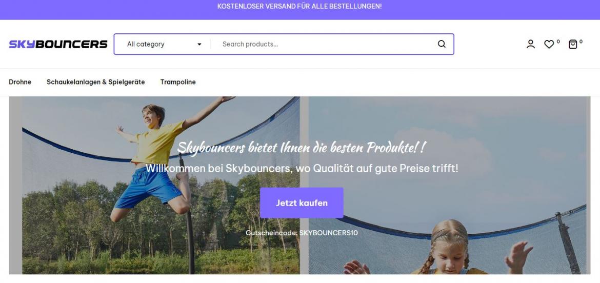 Fake-Shop: skybouncers.de (2023)