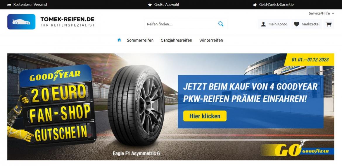 Fake-Shop: tomek-reifen.de  (2023)