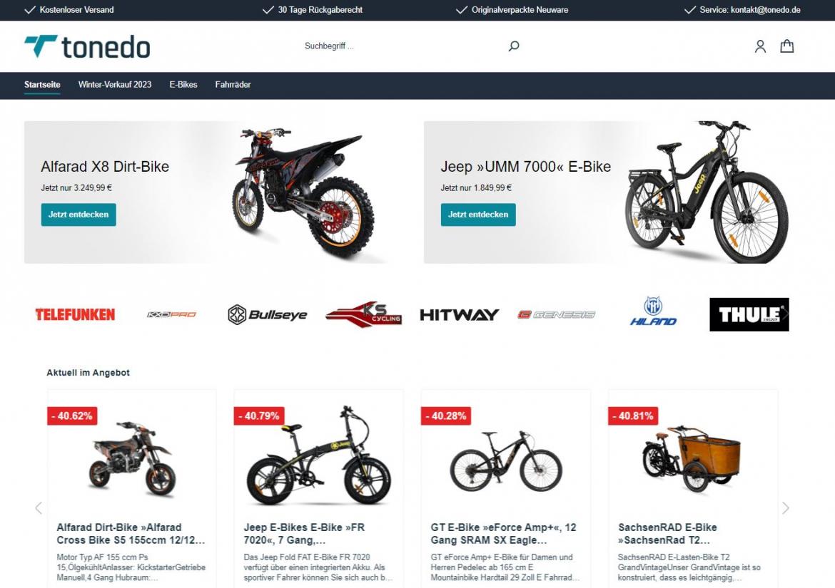 Fake-Shop: tonedo.de (2023)
