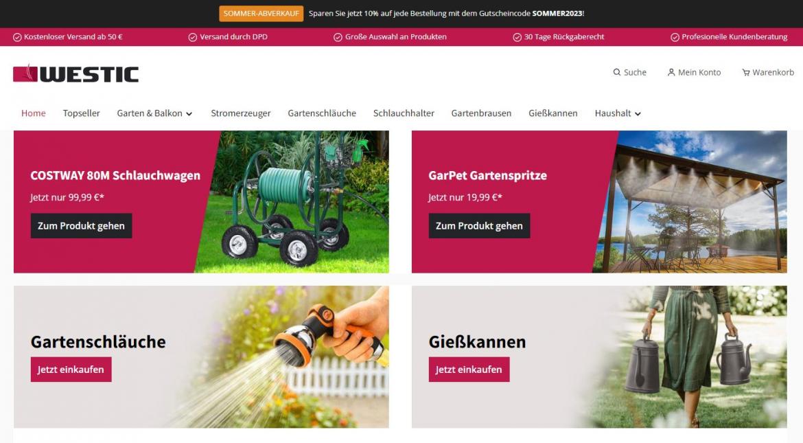 Fake-Shop: westic-shop.de (2023)
