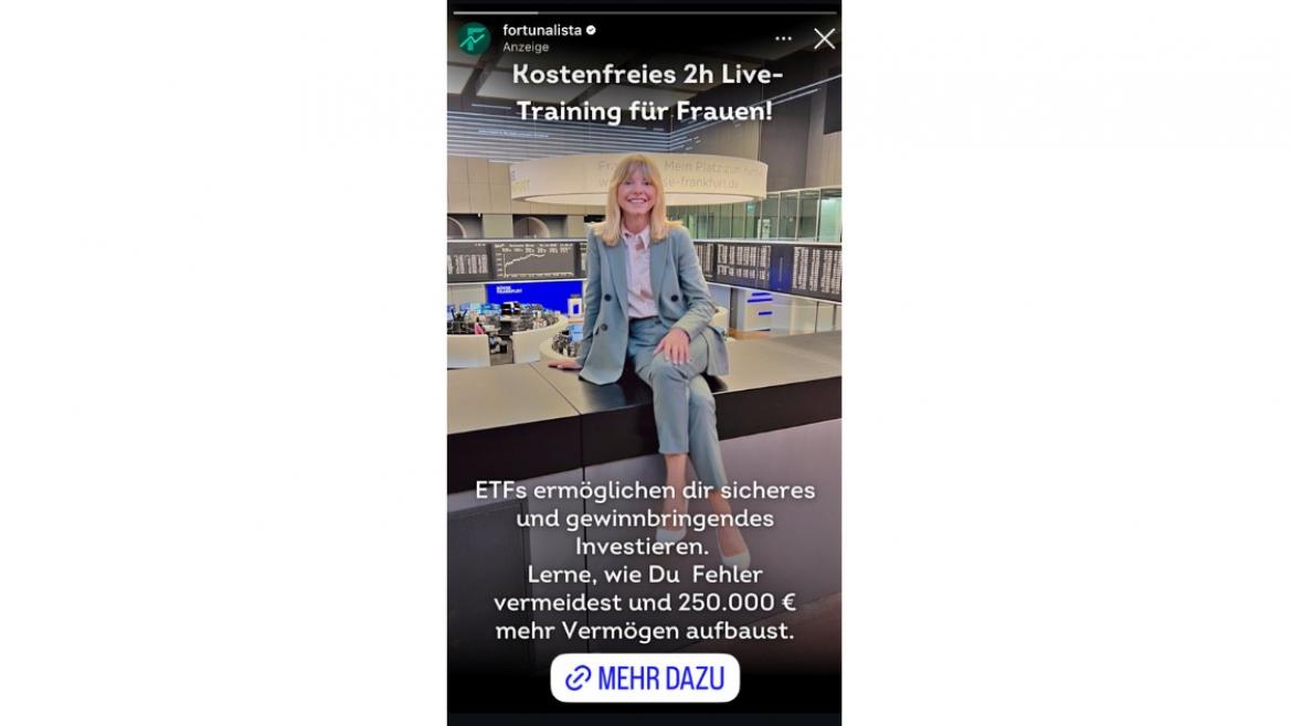Finanzwerbung: Fortunalista (Frauen)