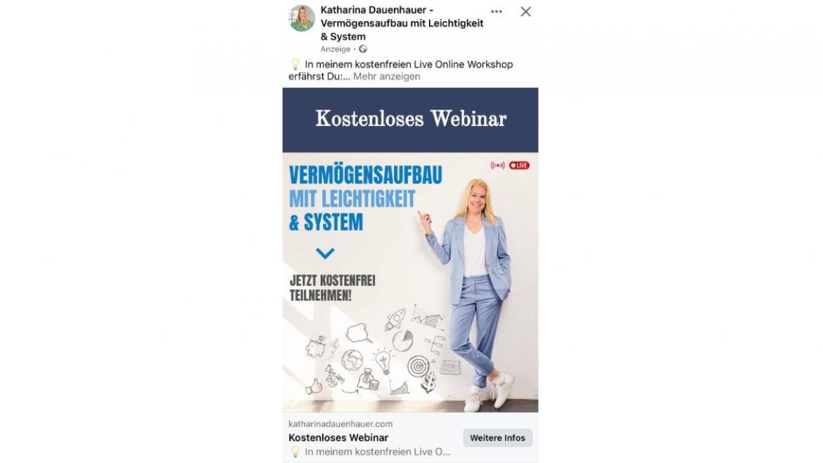 Finanzwerbung: Katharina Dauenhauer (Frauen)