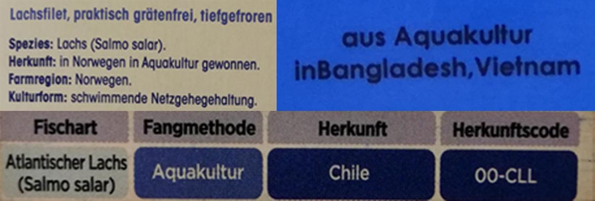 Fisch: Deklaration der Herkunft von Zuchtfischen