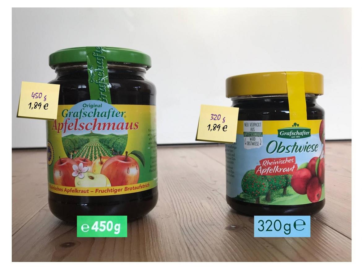 Mogelpackung: Apfelkraut von Grafschafter (2018)