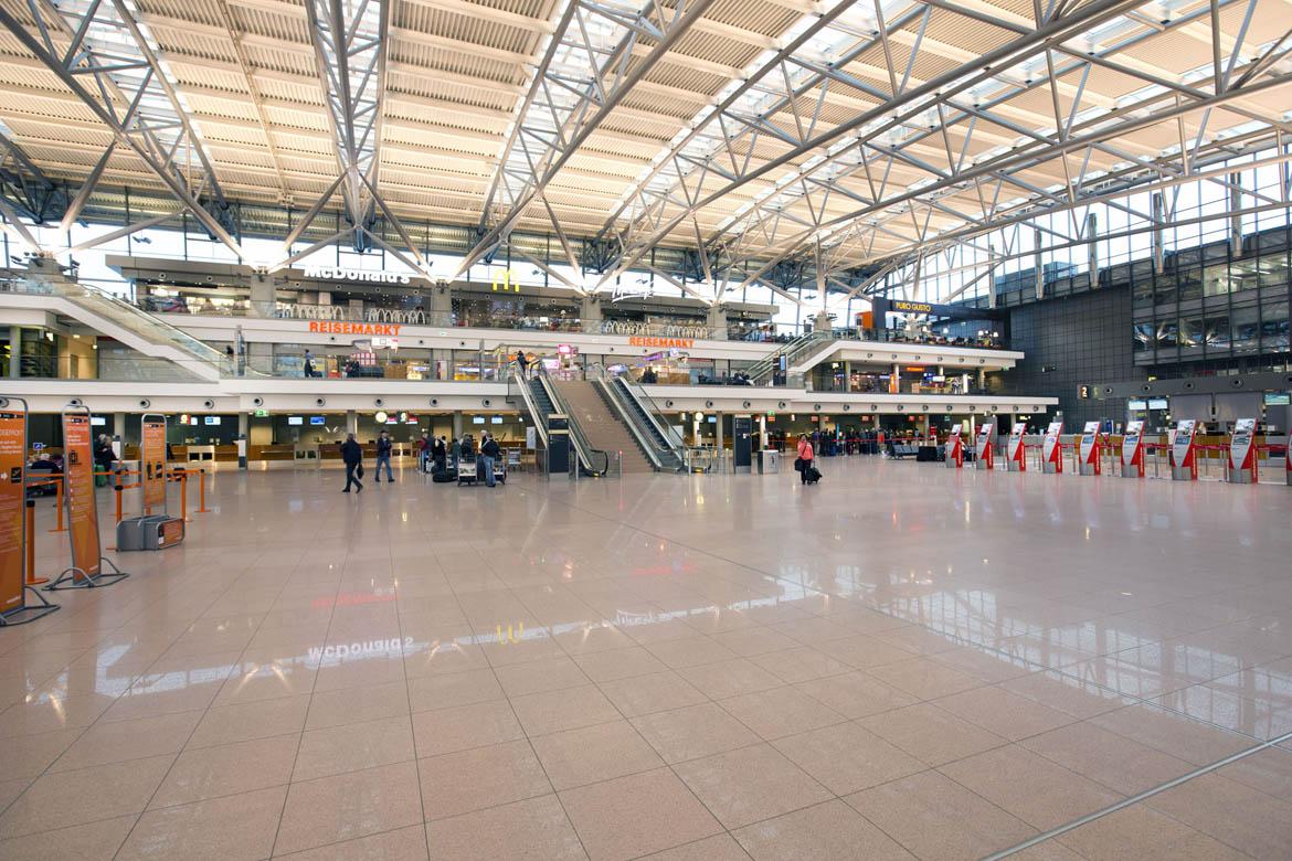 Terminal 1 am Flughafen Hamburg