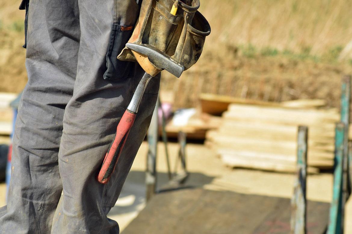 Handwerker auf Baustelle