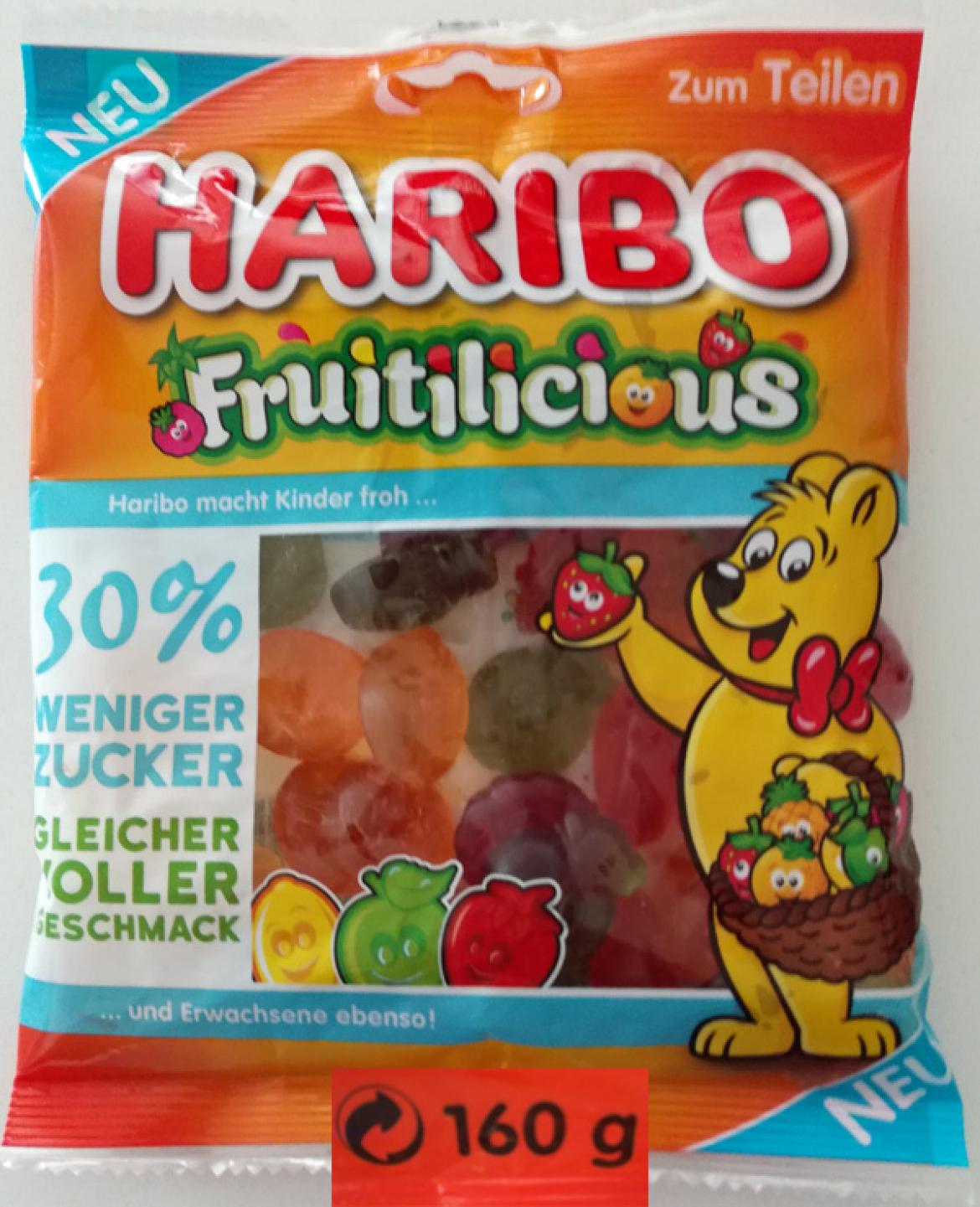 Fruchtgummis Fruitilicious von Haribo