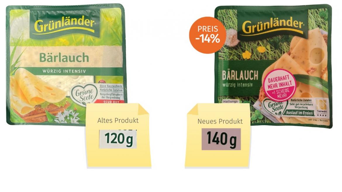 Hochland Grünländer Scheiben Bärlauch (2025) Alt-Neu-Vergleich