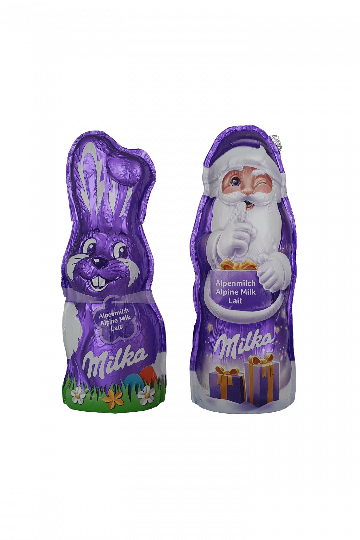 Mogelpackung des Jahres: Milka Osterhase und Weihnachtsmann Kandidat 1 (2020) (png)