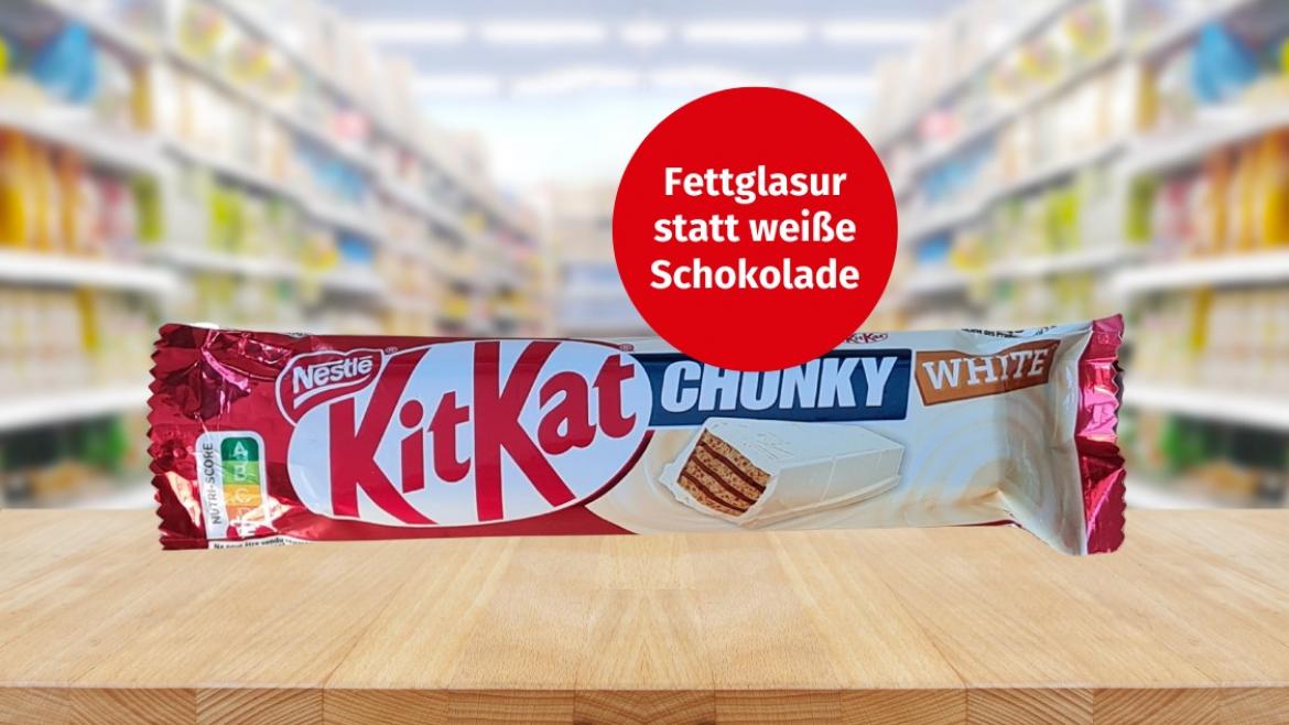 Downgrading / Skimpflation: KitKat Chunky White von Nestlé (2025)