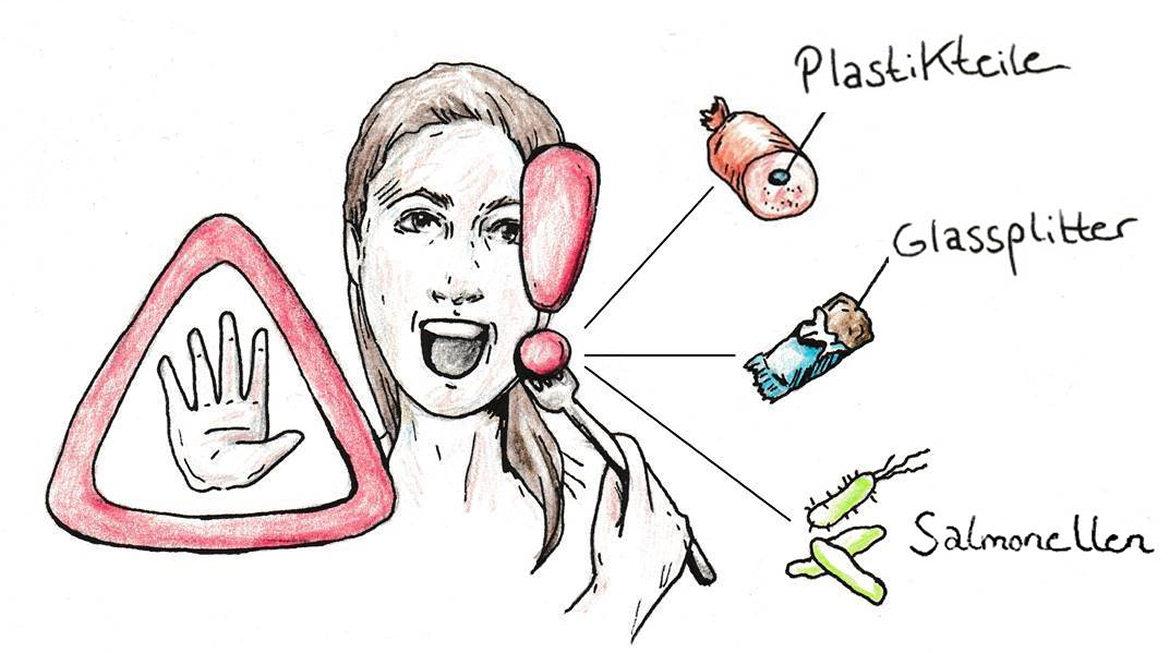 Lebensmittelwarnung: Illustration von Sarah Fricke