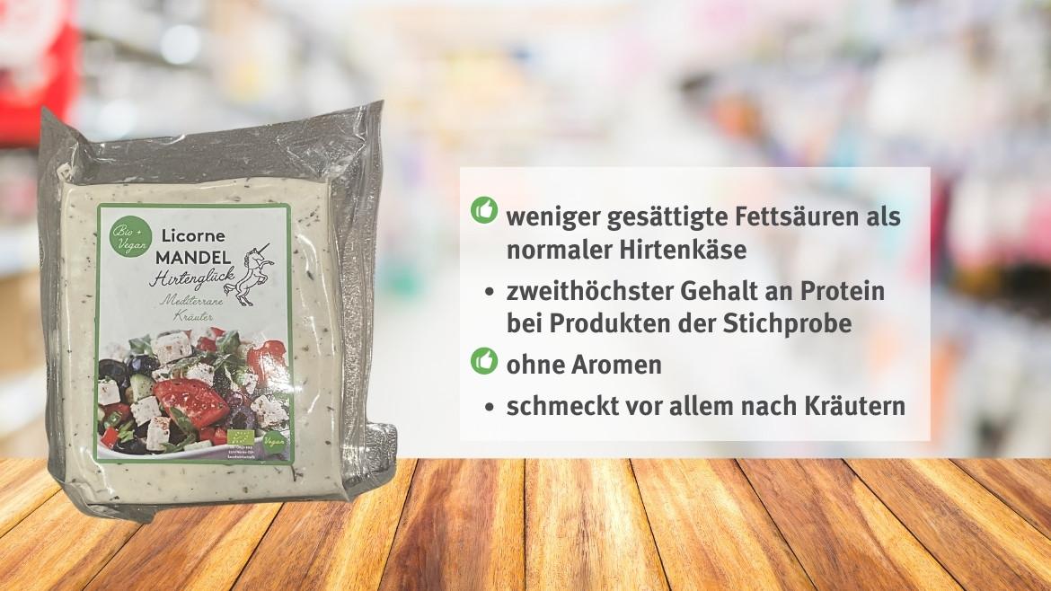 Veganer Käse: Licorne Mandel Hirtenglück Mediterrane Kräuter im Marktcheck (2023)