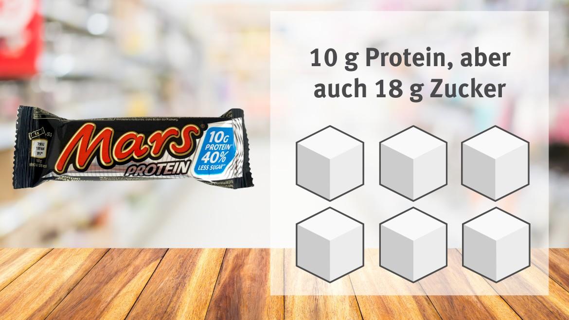 Protein-Produkte: Mars Protein Riegel mit Zuckerwürfeln