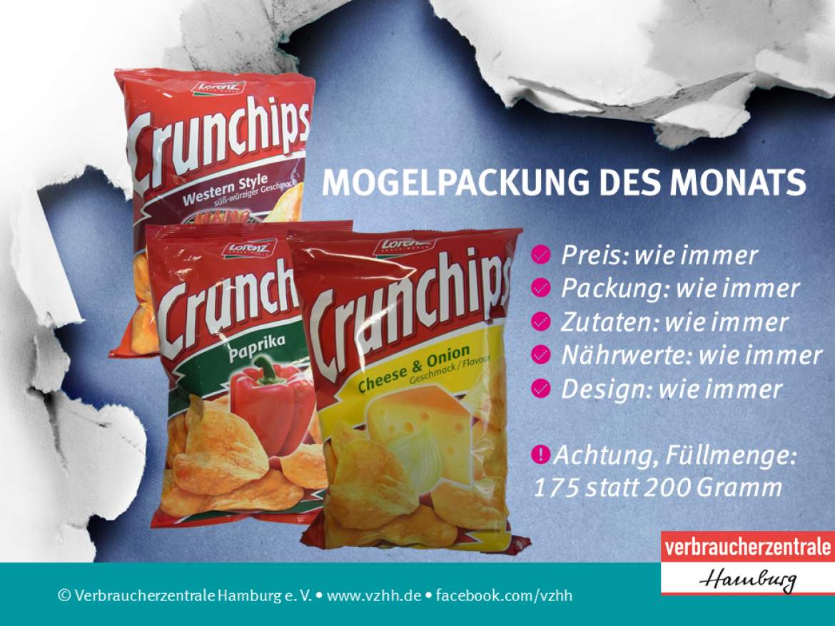 Mogelpackung des Monats: Lorenz Crunchips