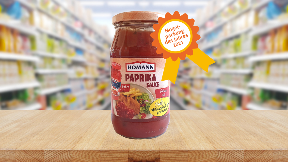 Mogelpackung des Jahres: Homann Paprika Sauce Gewinner 2021 ohne Banderole (png)