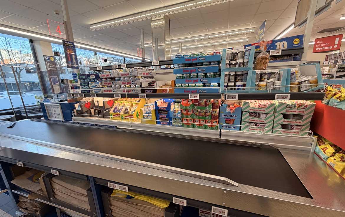 Quengelzone: Produkte im Kassenbereich bei Lidl (2026)